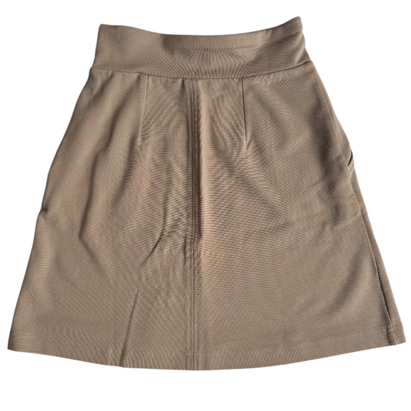 Fishers Finery Ponte Knit A-Line Tan Skirt with Pockets Sz XS - Picture 4 of 9